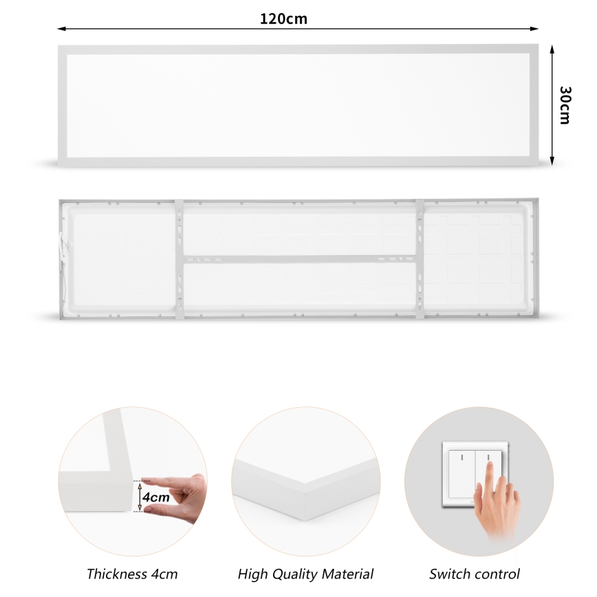 Brilagi - LED plafonsko svetlo za kupatilo FRAME LED/50W/230V 3000/4000/6000K 120x30 cm IP44 srebrno