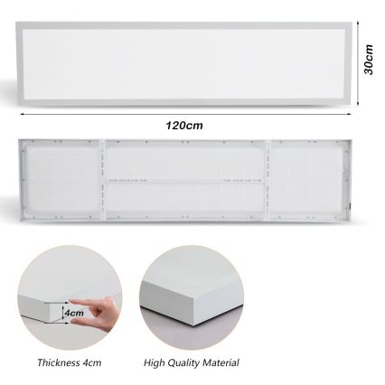 Brilagi - LED stropno svetlo za kupatilo FRAME LED/50W/230V 120x30 cm 3000/4000/6000K IP44 bela