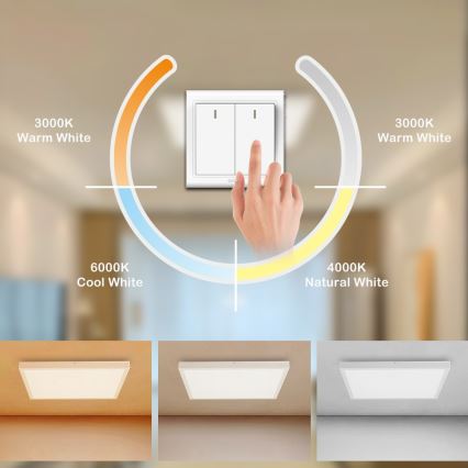 Brilagi - LED plafonsko svetlo za kupatilo FRAME LED/50W/230V 60x60 cm 3000/4000/6000K IP44 belo