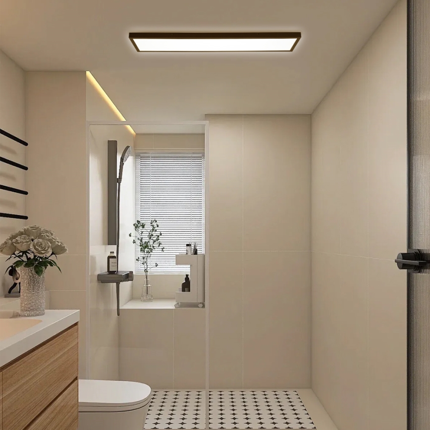 Brilagi - LED kupatilsko plafonsko svetlo FRAME LED/50W/230V 120x30 cm 3000/4000/6000K IP44 crna