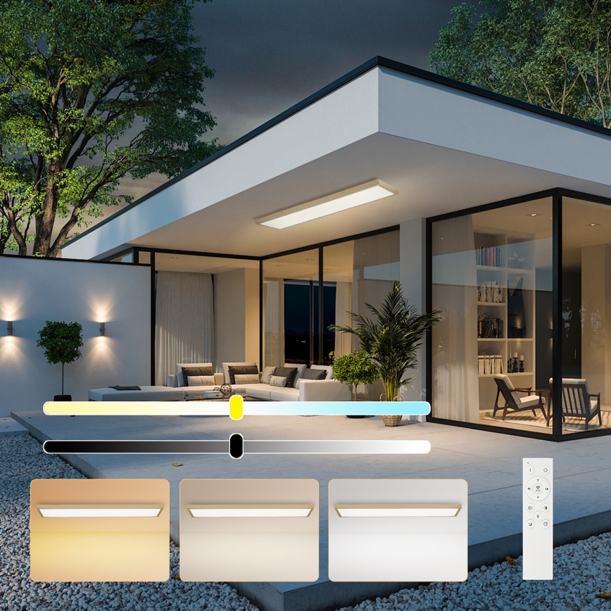 Brilagi - LED prigušiva plafonsko svetlo za kupatilo FRAME SMART LED/50W/230V 120x30 cm 3000-6000K IP44 bež + daljinski upravljač