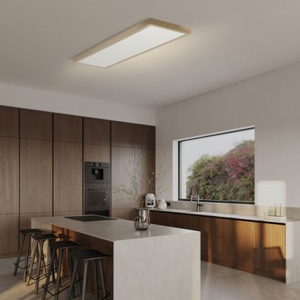 Brilagi - LED prigušiva plafonsko svetlo za kupatilo FRAME SMART LED/50W/230V 120x30 cm 3000-6000K IP44 bež + daljinski upravljač