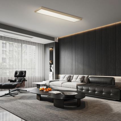 Brilagi - LED prigušiva plafonsko svetlo za kupatilo FRAME SMART LED/50W/230V 120x30 cm 3000-6000K IP44 bež + daljinski upravljač