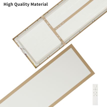 Brilagi - LED prigušiva plafonsko svetlo za kupatilo FRAME SMART LED/50W/230V 120x30 cm 3000-6000K IP44 bež + daljinski upravljač