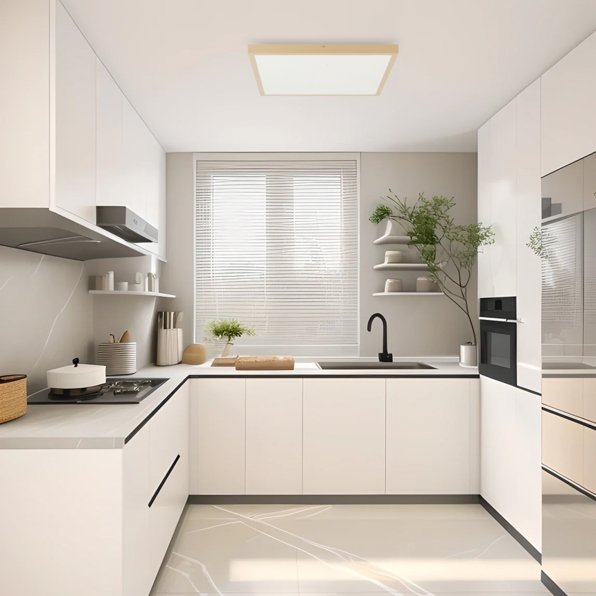 Brilagi - LED prigušiva plafonska svetiljka za kupatilo FRAME SMART LED/50W/230V 60x60 cm 3000-6000K IP44 bež + daljinski upravljač