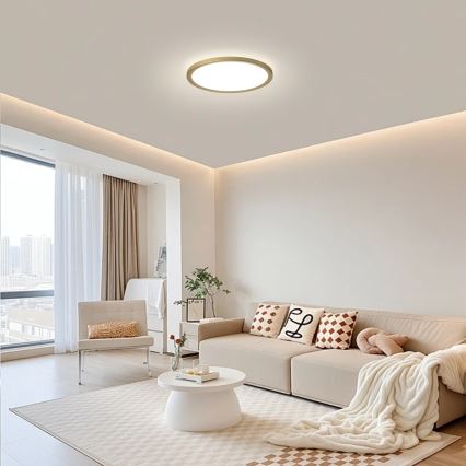 Brilagi - LED plafonsko svetlo za kupatilo ULTRA SLIM LED/12W/230V prečnik 22,5 cm zlatno IP54