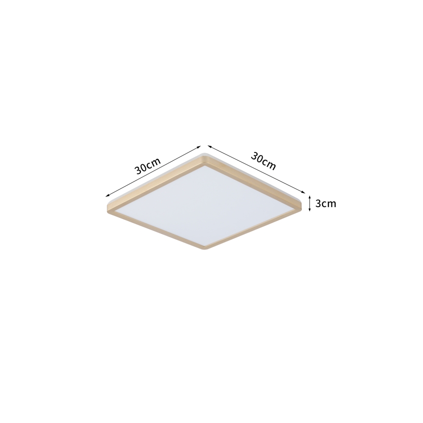 Brilagi - LED plafonsko svetlo za kupatilo ULTRA SLIM LED/18W/230V 30x30 cm zlatno IP54