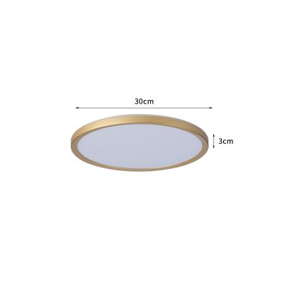 Brilagi - LED plafonsko svetlo za kupatilo ULTRA SLIM LED/18W/230V Ø 30 cm zlatna IP54