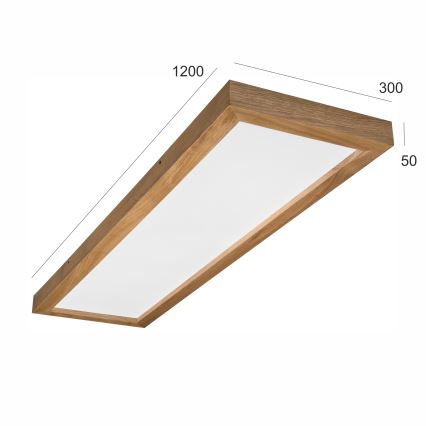 Brilagi - LED plafonsko svetlo za kupatilo WOODY FRAME LED/40W/230V 120x30 cm IP44 hrast