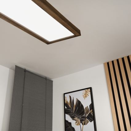 Brilagi - LED kupatilsko stropno svetlo WOODY FRAME LED/40W/230V 120x30 cm IP44 hrast/orah