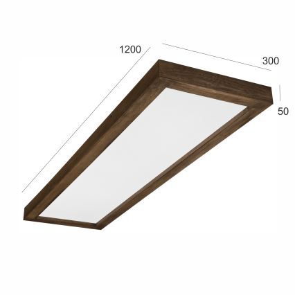 Brilagi - LED kupatilsko stropno svetlo WOODY FRAME LED/40W/230V 120x30 cm IP44 hrast/orah