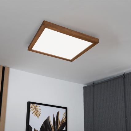 Brilagi - LED plafonsko svetlo za kupatilo WOODY FRAME LED/40W/230V 60x60 cm IP44 hrast-trešnja