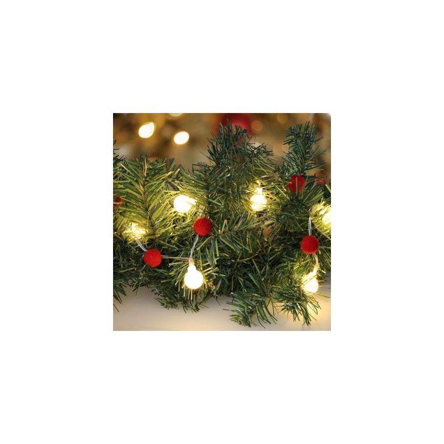 Brilagi - LED  lanac 20xLED/2xAA 1,8m topla bela