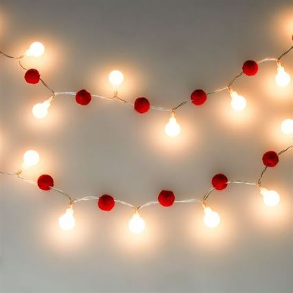 Brilagi - LED  lanac 20xLED/2xAA 1,8m topla bela