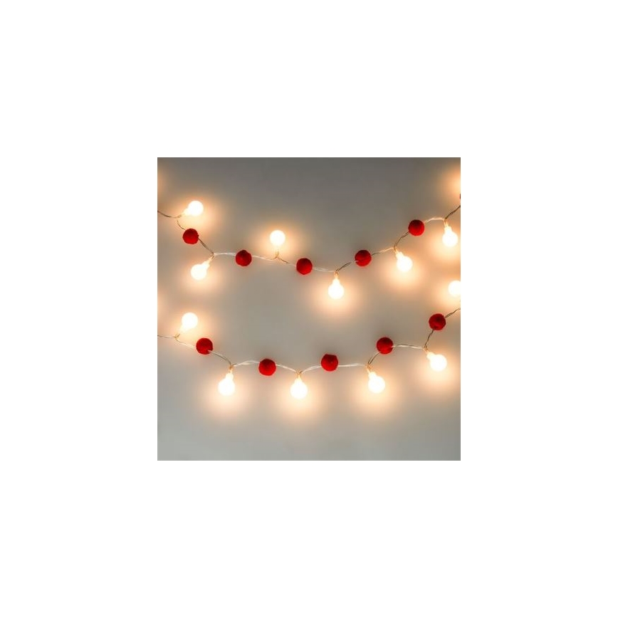Brilagi - LED  lanac 20xLED/2xAA 1,8m topla bela