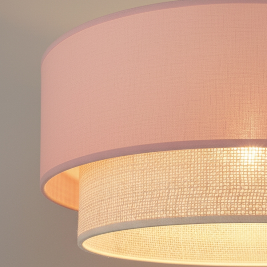 Brilagi - LED luster na kablu BOHO BOBO 1xE27/60W/230V, prečnik 40 cm, ružičasta/krem