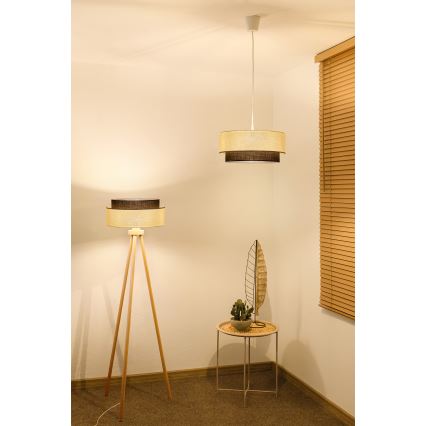 Brilagi - LED luster na kablu BOHO STYLE 1xE27/15W/230V prečnik 40 cm krem/braon