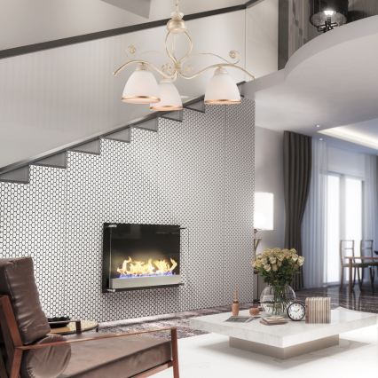 Brilagi - LED luster na lancu ANTICO 3xE27/60W/230V 3000K bela patina
