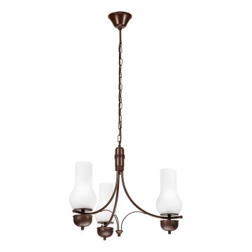 Brilagi - LED luster na lancu COTTAGE 3xE14/40W/230V bukva/braon/bela