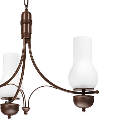 Brilagi - LED luster na lancu COTTAGE 3xE14/40W/230V bukva/braon/bela