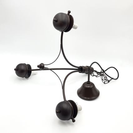 Brilagi - LED luster na lancu COTTAGE 3xE14/40W/230V bukva/braon/bela