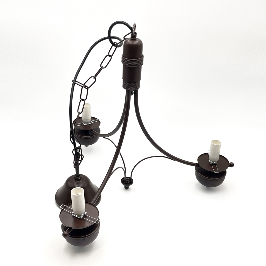 Brilagi - LED luster na lancu COTTAGE 3xE14/40W/230V bukva/braon/bela