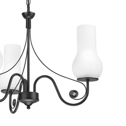 Brilagi - LED luster na lancu COTTAGE 3xE14/40W/230V crna/bela