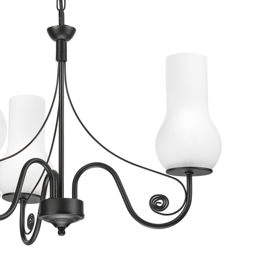Brilagi - LED luster na lancu COTTAGE 3xE14/40W/230V crna/bela
