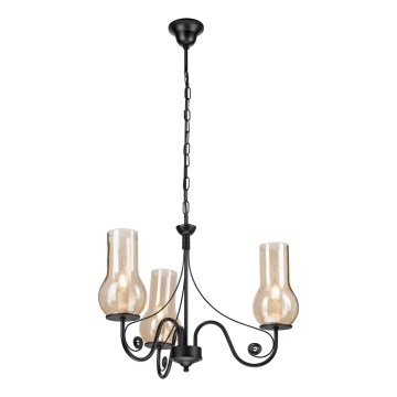 Brilagi - LED luster na lancu COTTAGE 3xE14/40W/230V crna/braon