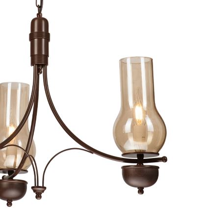 Brilagi - LED luster na lancu COTTAGE 3xE14/40W/230V hrast/braon