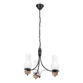 Brilagi - LED luster na lancu COTTAGE 3xE14/40W/230V hrast/crna/bela