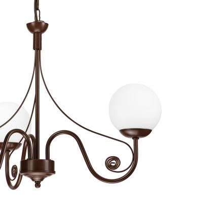 Brilagi - LED luster na lancu COTTAGE 3xG9/40W/230V braon/bela