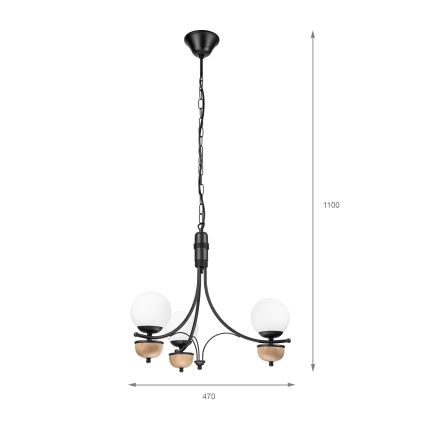 Brilagi - LED luster na lancu COTTAGE 3xG9/40W/230V buk/bela