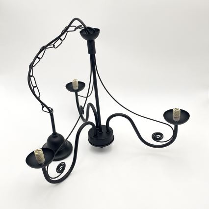 Brilagi - LED luster na lancu COTTAGE 3xG9/40W/230V crna/bela