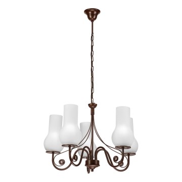 Brilagi - LED luster na lancu COTTAGE 5xE14/40W/230V braon/bela