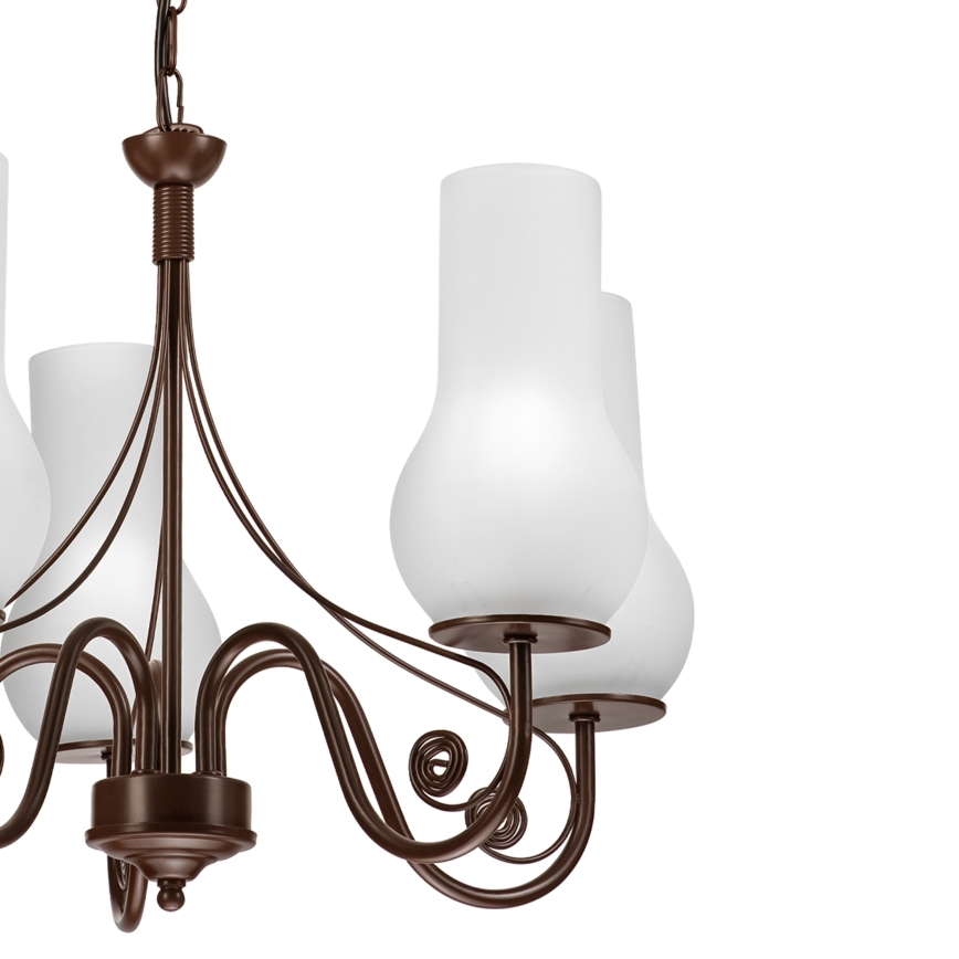 Brilagi - LED luster na lancu COTTAGE 5xE14/40W/230V braon/bela