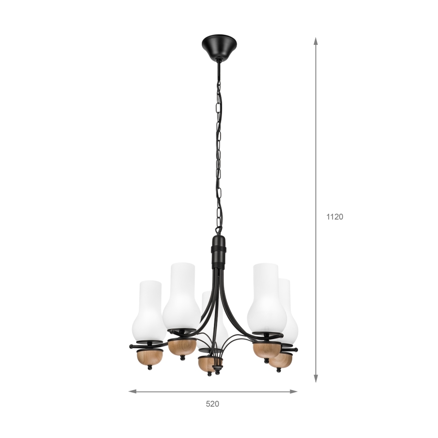BRILAGI - LED luster na lancu COTTAGE 5xE14/40W/230V buk/bela