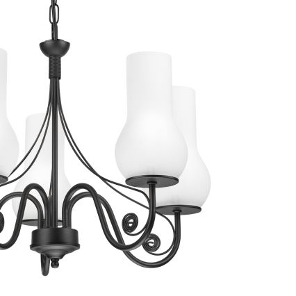 Brilagi - LED luster na lancu COTTAGE 5xE14/40W/230V crna/bela