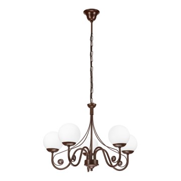 Brilagi - LED luster na lancu COTTAGE 5xG9/40W/230V braon/bela