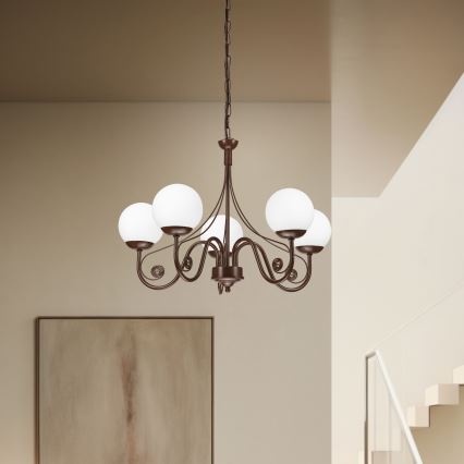 Brilagi - LED luster na lancu COTTAGE 5xG9/40W/230V braon/bela