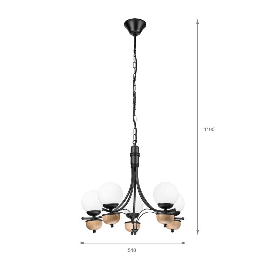 Brilagi - LED luster na lancu COTTAGE 5xG9/40W/230V bukva/bela