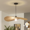 Brilagi - LED luster na lanku CERIA BOHO 1xE27/40W/230V, prečnik 80 cm, od rafije