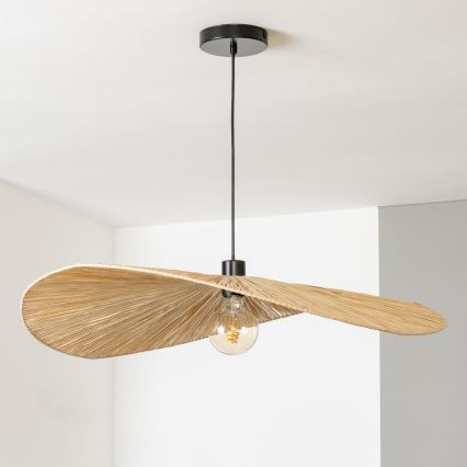 Brilagi - LED luster na lanku CERIA BOHO 1xE27/40W/230V, prečnik 80 cm, od rafije