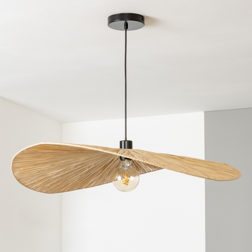 Brilagi - LED luster na lanku CERIA BOHO 1xE27/40W/230V, prečnik 80 cm, od rafije