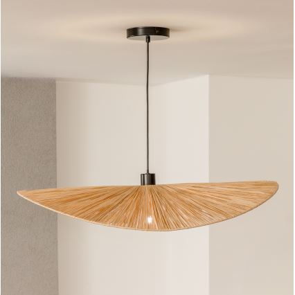 Brilagi - LED luster na lanku CERIA BOHO 1xE27/40W/230V, prečnik 80 cm, od rafije