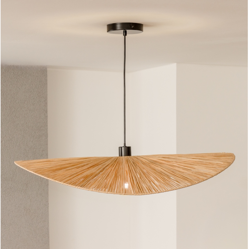 Brilagi - LED luster na lanku CERIA BOHO 1xE27/40W/230V, prečnik 80 cm, od rafije