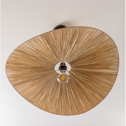 Brilagi - LED luster na lanku CERIA BOHO 1xE27/40W/230V, prečnik 80 cm, od rafije