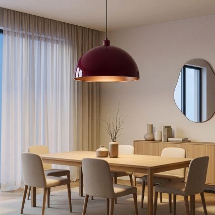 BRILAGI - LED luster na lanku METALO 1xE27/40W/230V prečnik 60 cm bordo/bakarna
