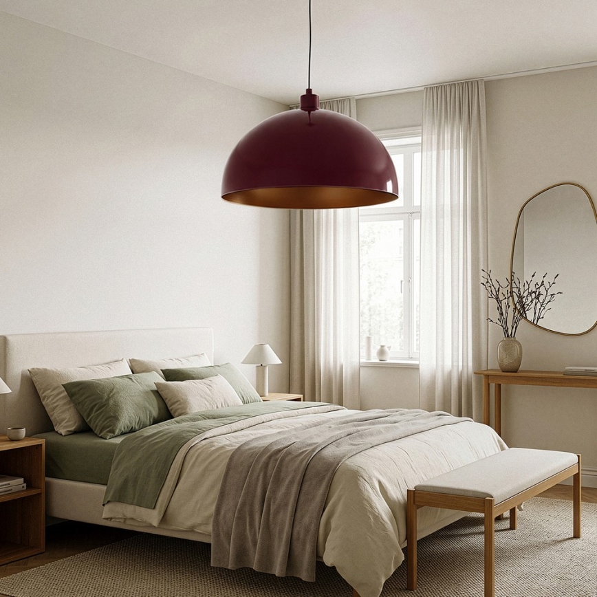 BRILAGI - LED luster na lanku METALO 1xE27/40W/230V prečnik 60 cm bordo/bakarna