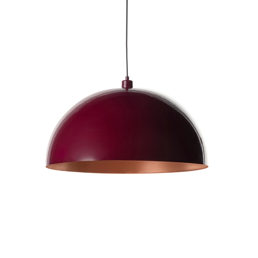 BRILAGI - LED luster na lanku METALO 1xE27/40W/230V prečnik 60 cm bordo/bakarna